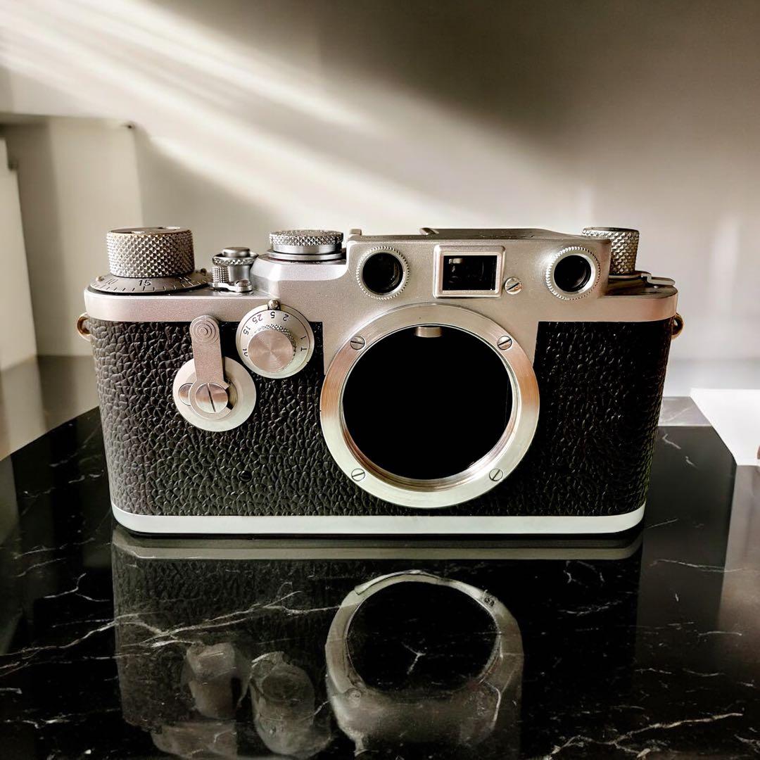 【OH済】Leica IIIf バルナックライカ セルフ付＋純正革ケース付