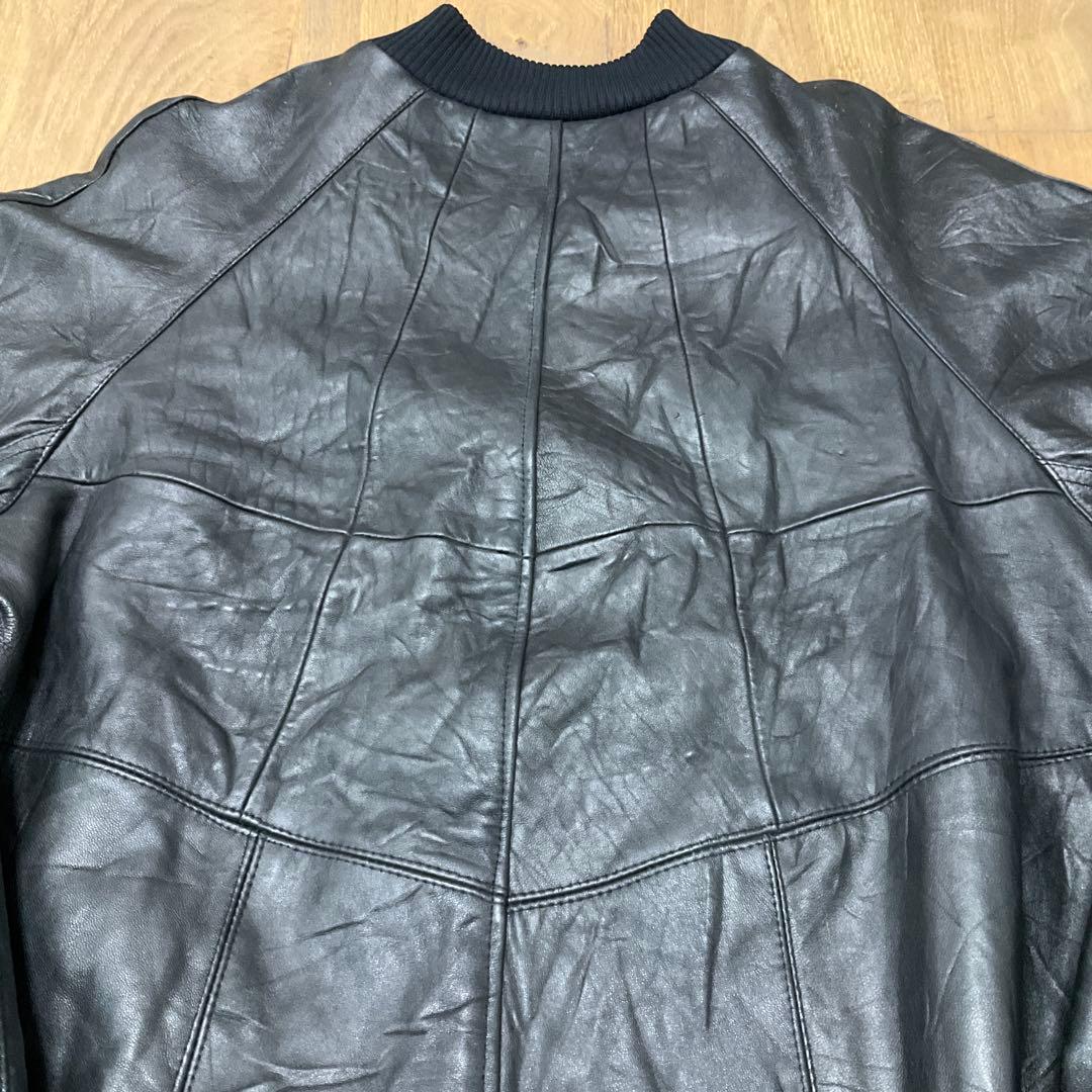 一点物　再構築　本革レザージャケット MA-1 メンズ L ブラック