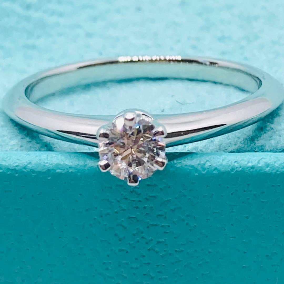 極美品✨ ティファニー リング ソリティア ダイヤモンド PT950 #8