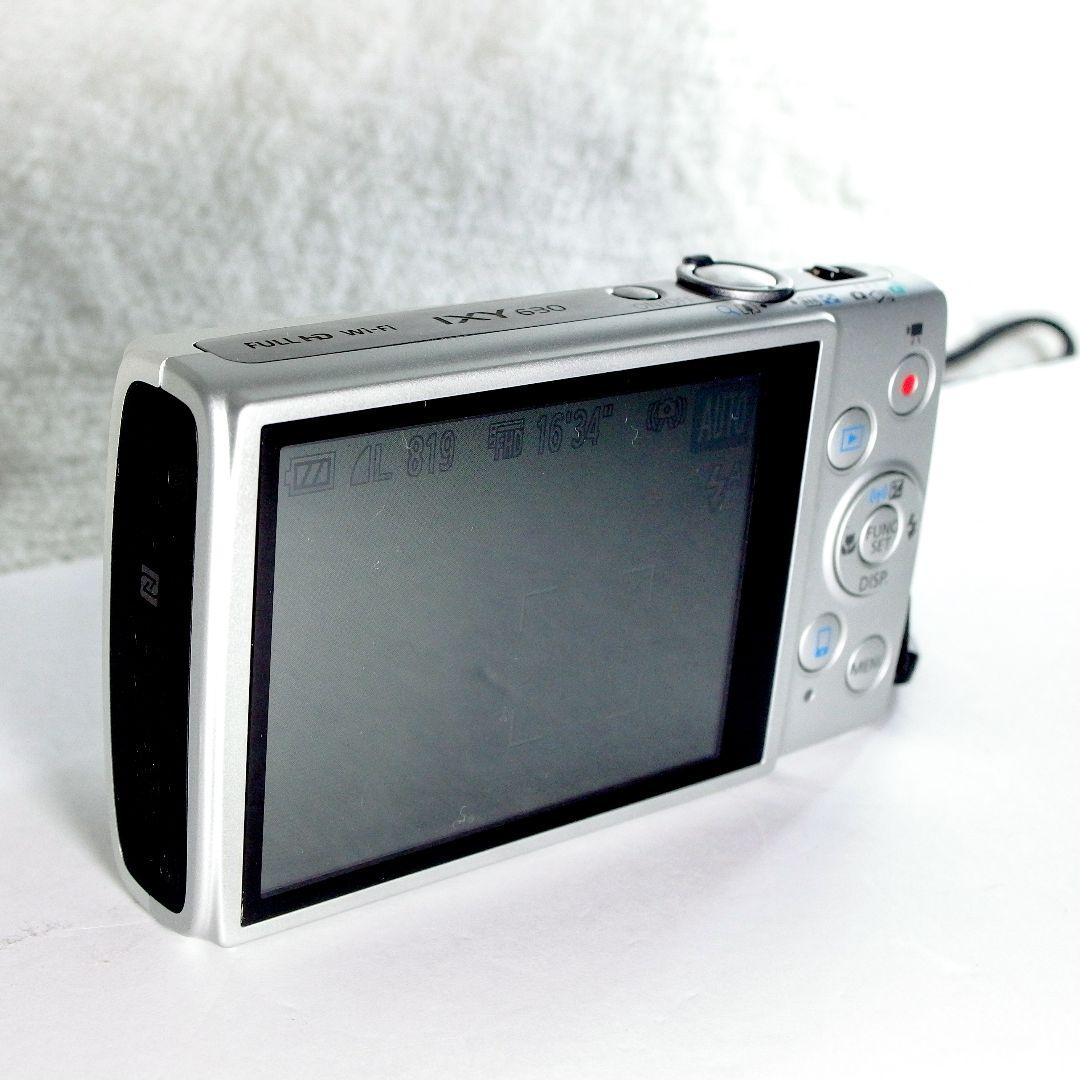 完動 美品 Canon IXY 630 シルバー ストラップ カメラケース付