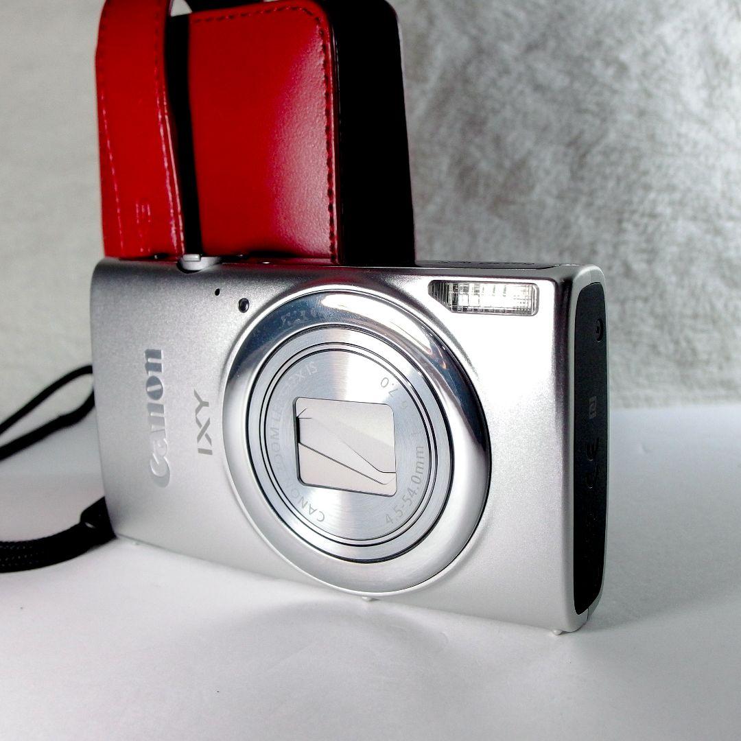 完動 美品 Canon IXY 630 シルバー ストラップ カメラケース付