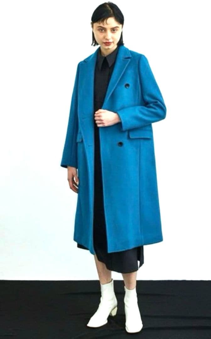 UNITED TOKYO ターコイズブルー チェスターコート サイズ1