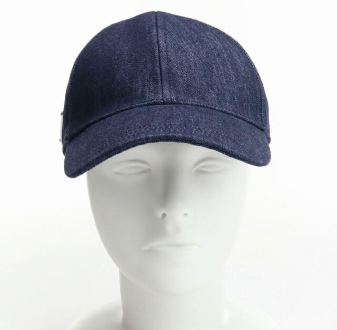 美品PRADA デニムキャップユニセックス