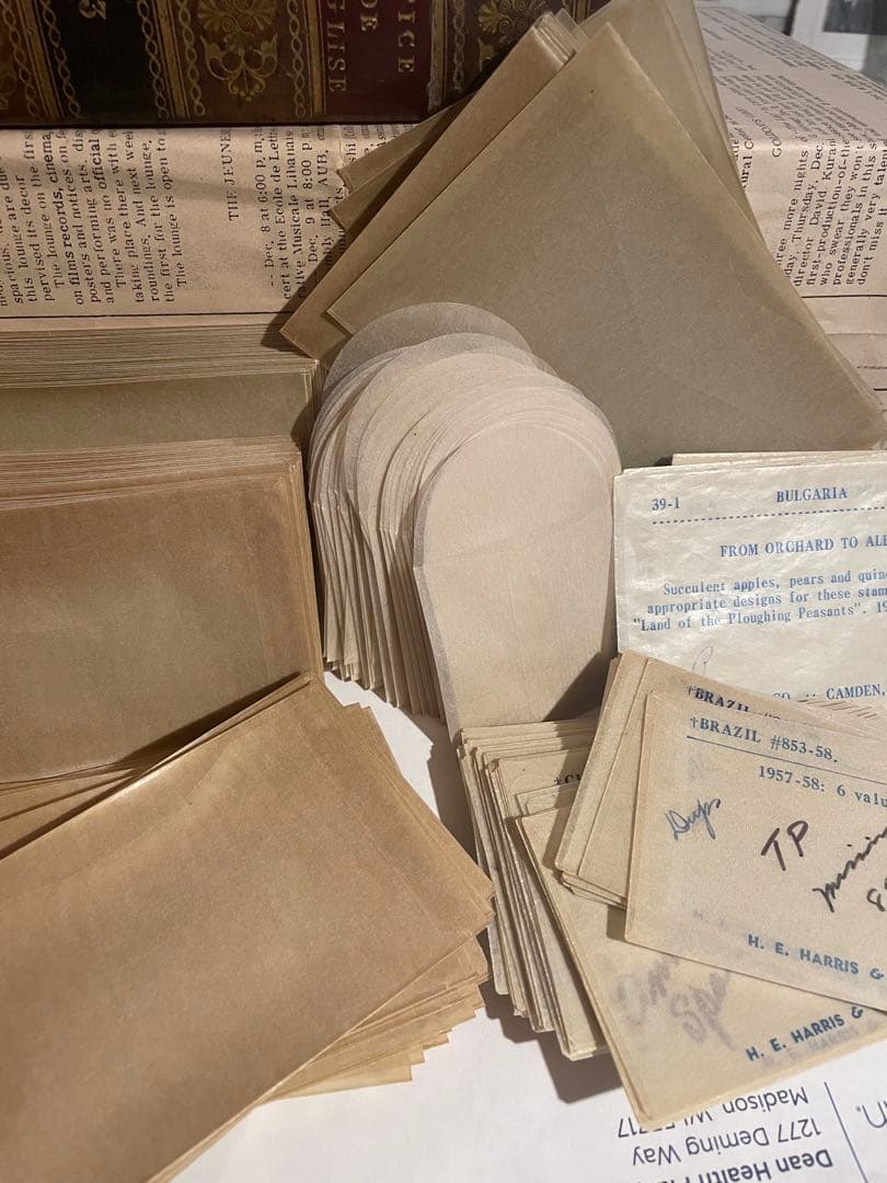 P*中様 ヴィンテージ　グラシン封筒アソート　ジャンクジャーナル