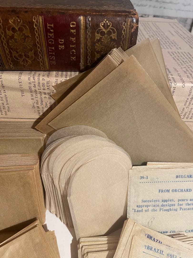 P*中様 ヴィンテージ　グラシン封筒アソート　ジャンクジャーナル