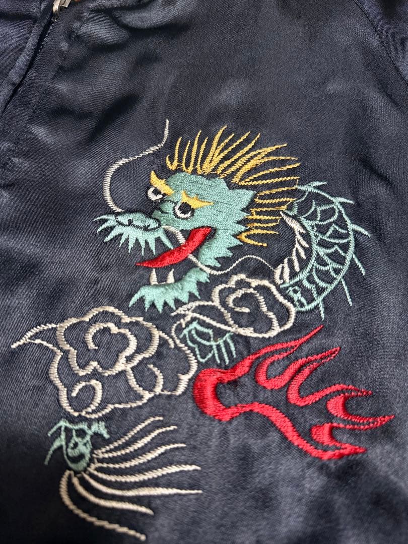 美品 ２面用 テーラー東洋 龍 日本限定 スカジャン vintage サテン