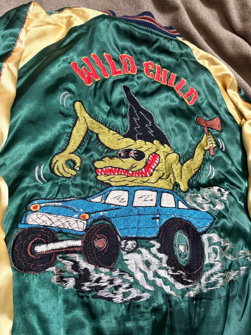 美品 ２面用 テーラー東洋 龍 日本限定 スカジャン vintage サテン