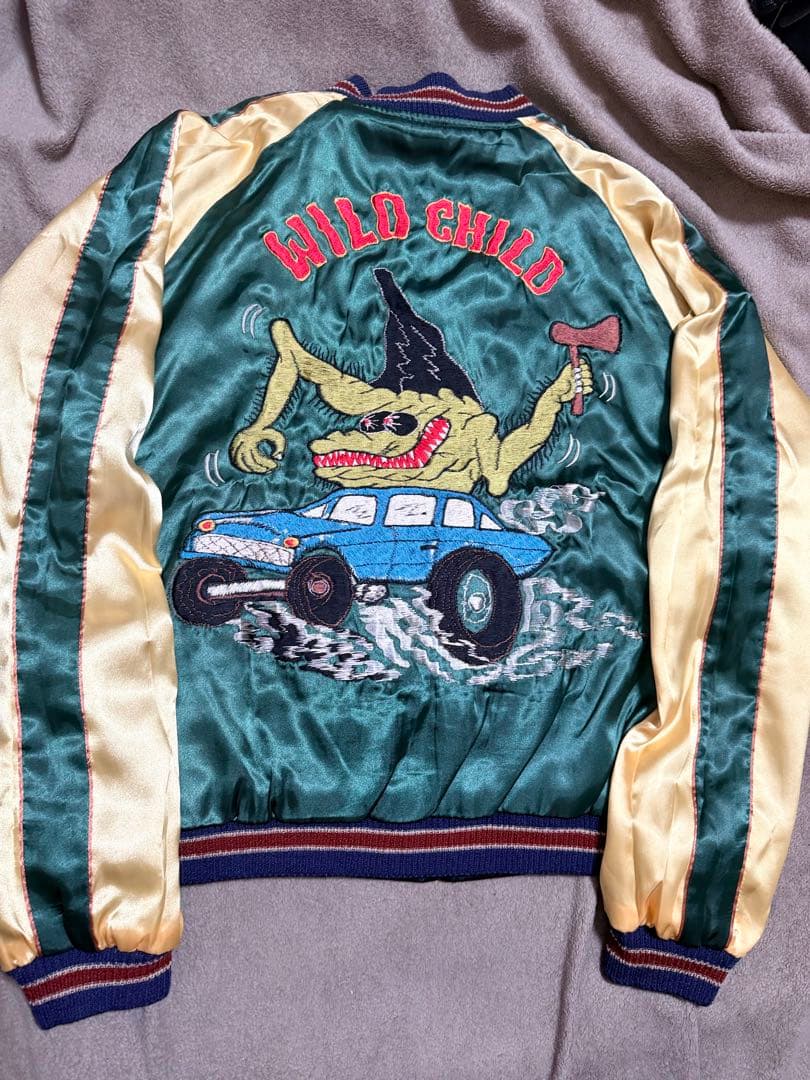 美品 ２面用 テーラー東洋 龍 日本限定 スカジャン vintage サテン