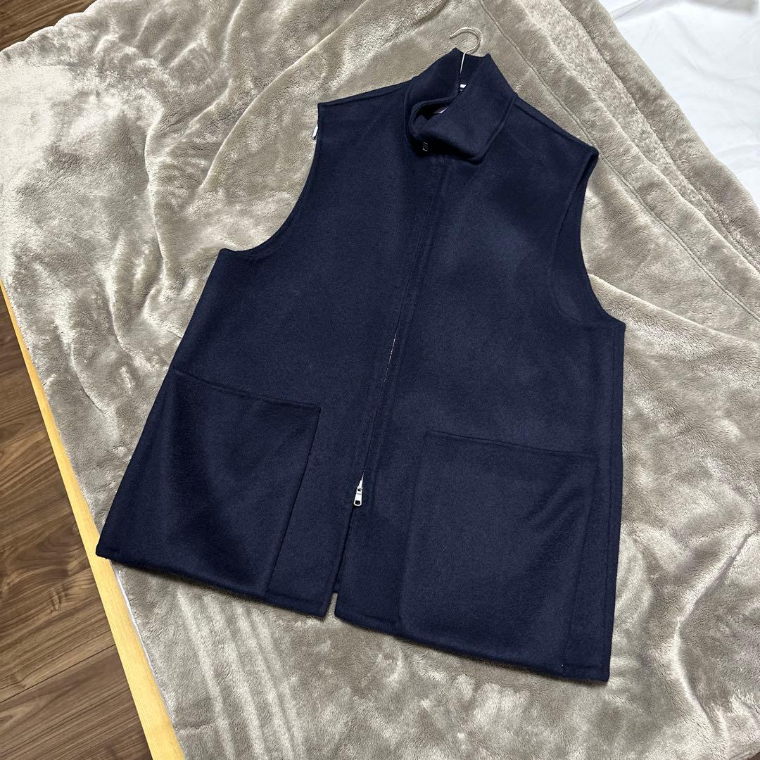 maatee&sons 22aw カシミヤリバーベスト サイズ3 ネイビー