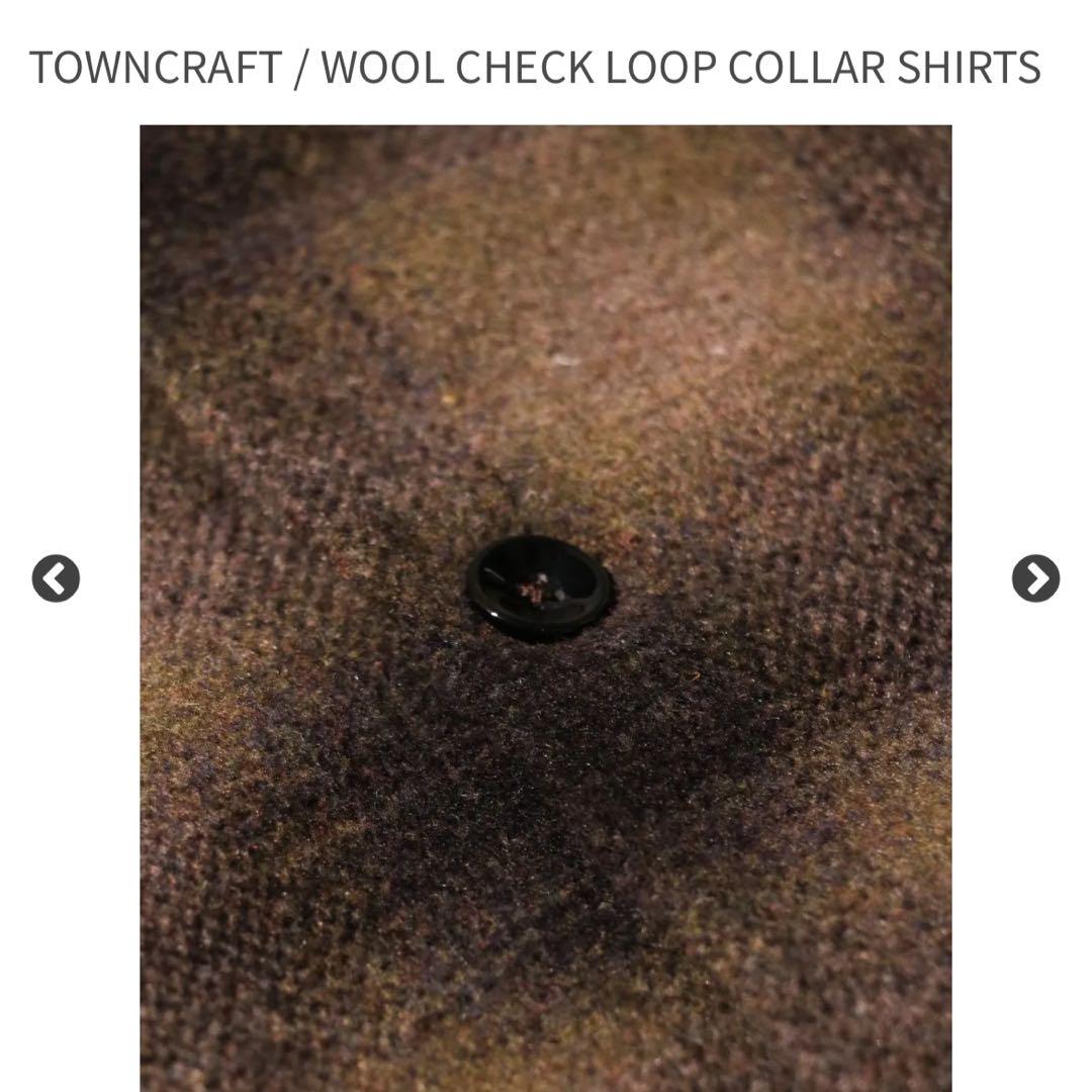 さ*ず様 TOWNCRAFT /WOOL CHECK LOOP COLLAR S