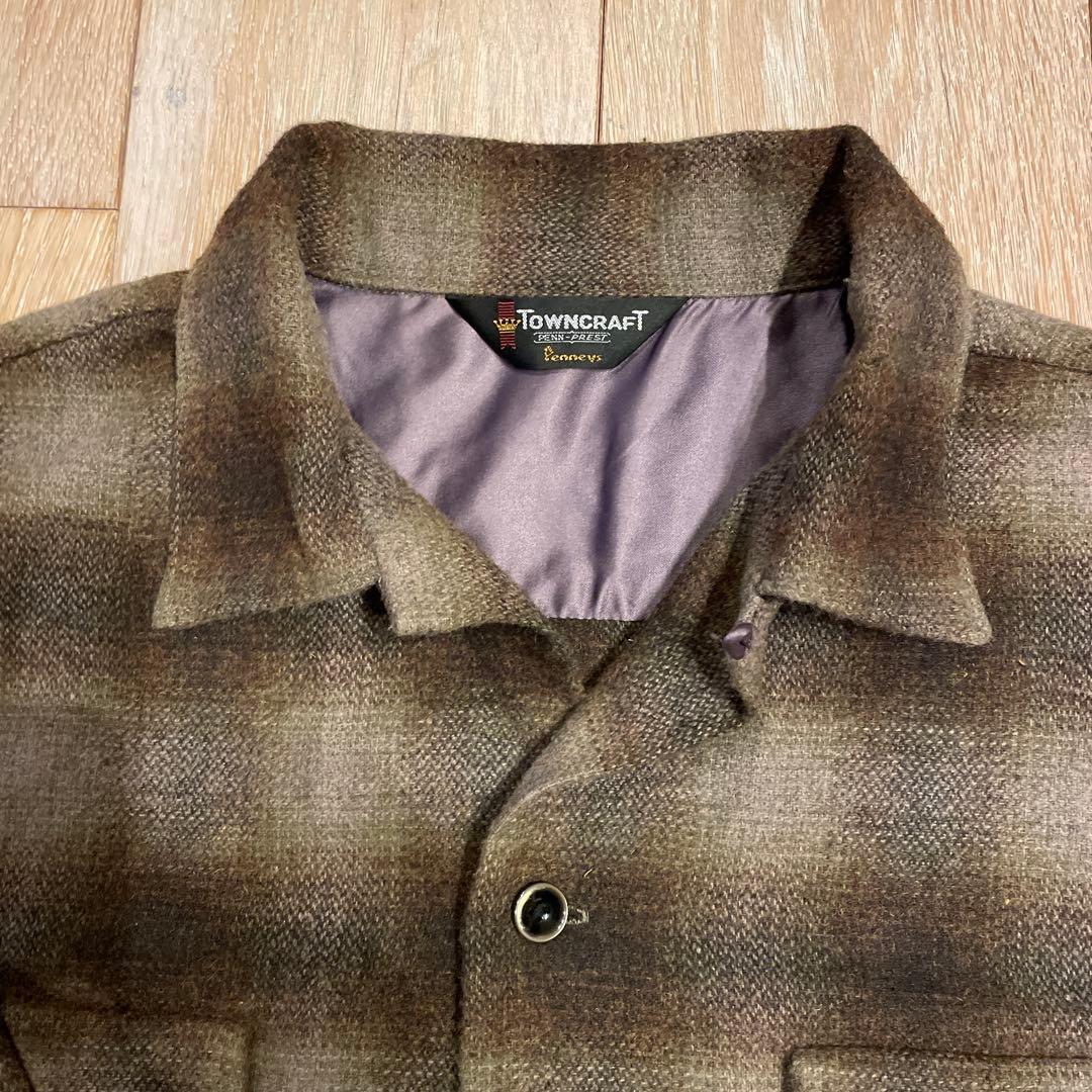 さ*ず様 TOWNCRAFT /WOOL CHECK LOOP COLLAR S
