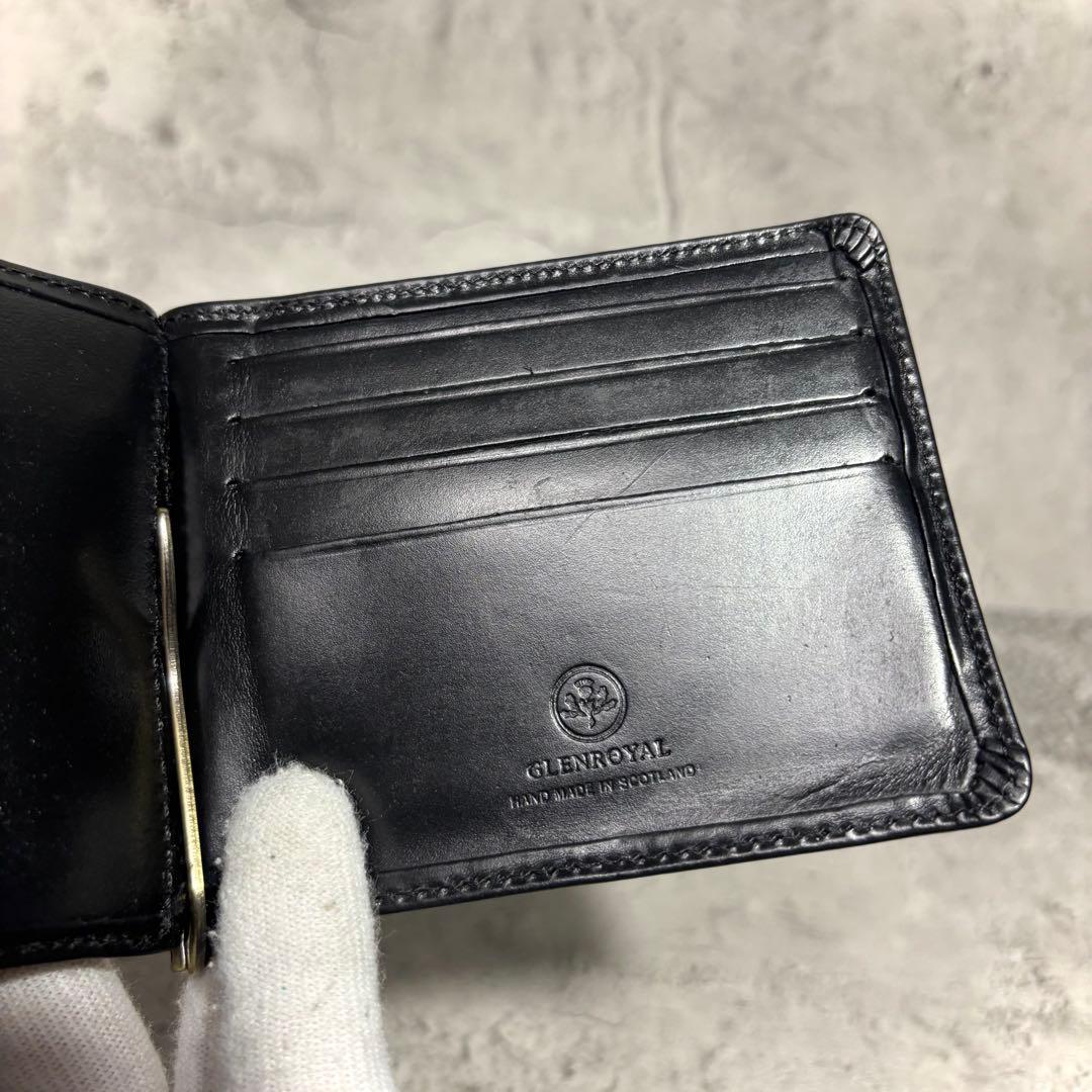 【dsk8！】グレンロイヤル マネークリップ ブラック 黒 レザー 財布