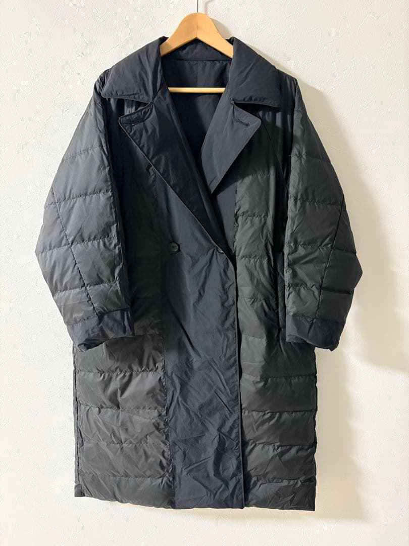NANO universe 西川ダウン　リバーシブルライトコート　ブラック