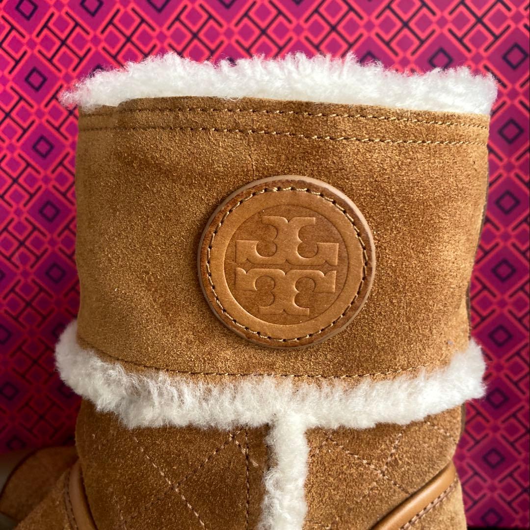 TORY BURCH 美品 ブーツ ムートン キルティング クリーニング済み