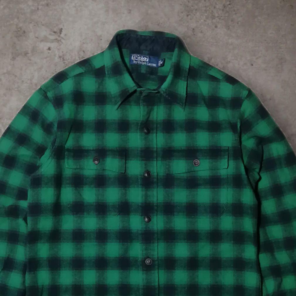 【T様】Polo by Ralph Lauren オンブレチェックネルシャツ M