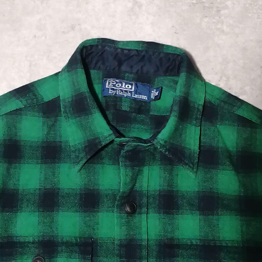 【T様】Polo by Ralph Lauren オンブレチェックネルシャツ M