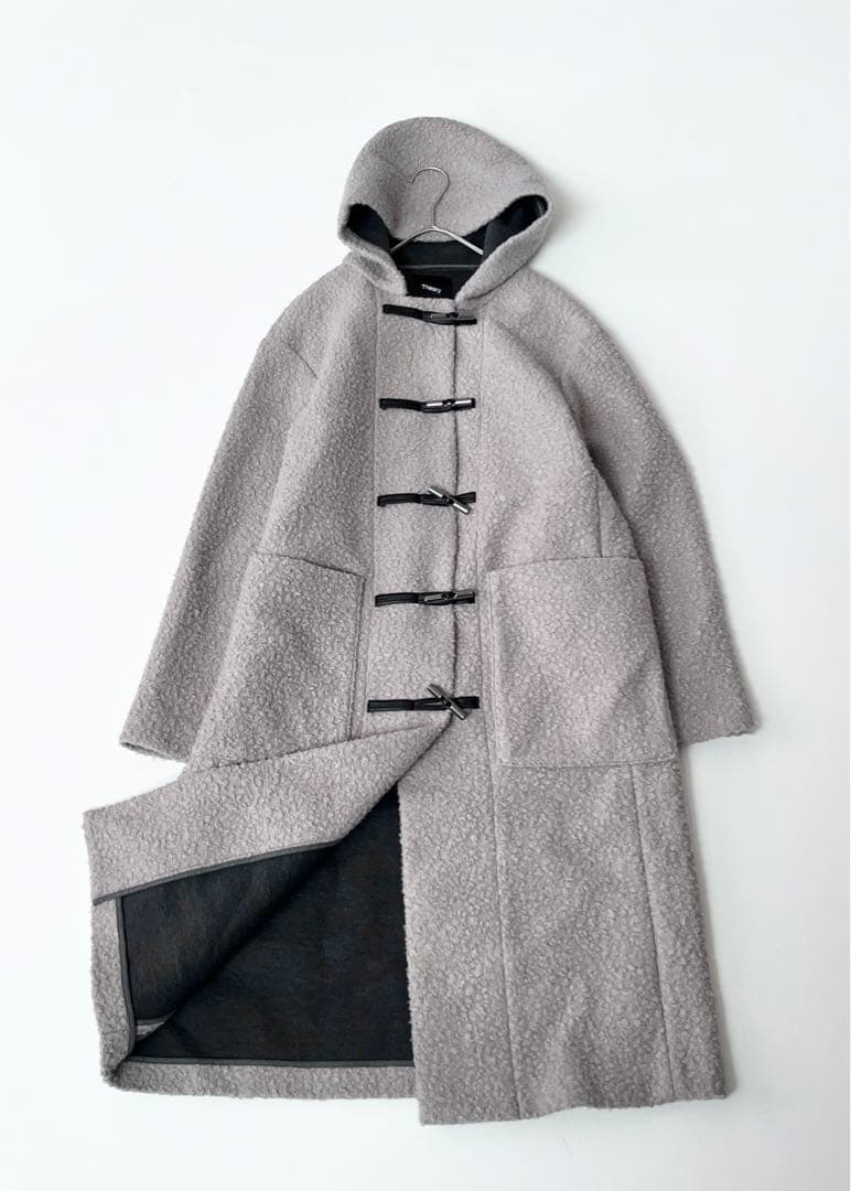 ▼極美品✨セオリー【S】Dawson Faux ダッフルコート ボア ロング