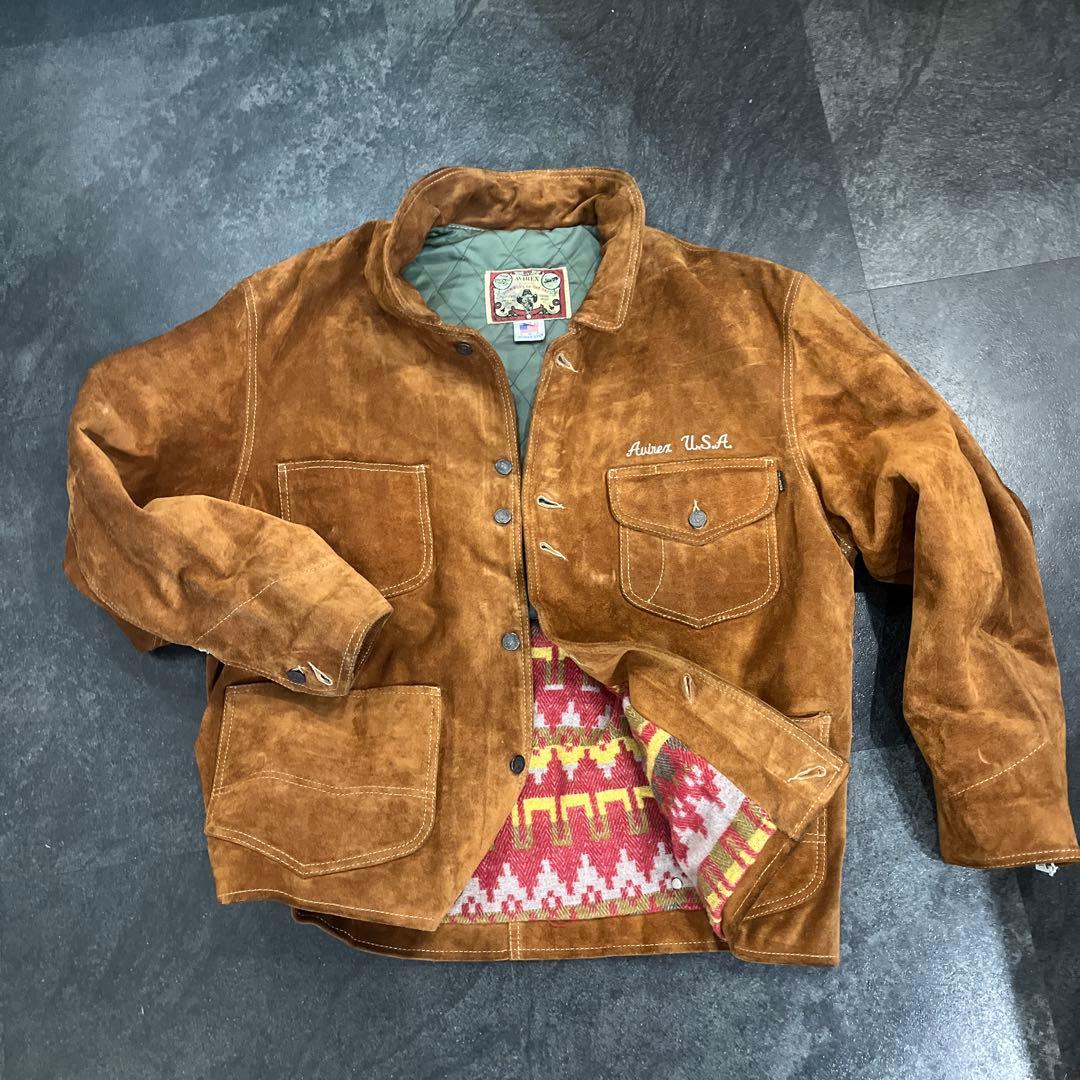 -AVIREX-レザージャケット★MADE IN U.S.A★