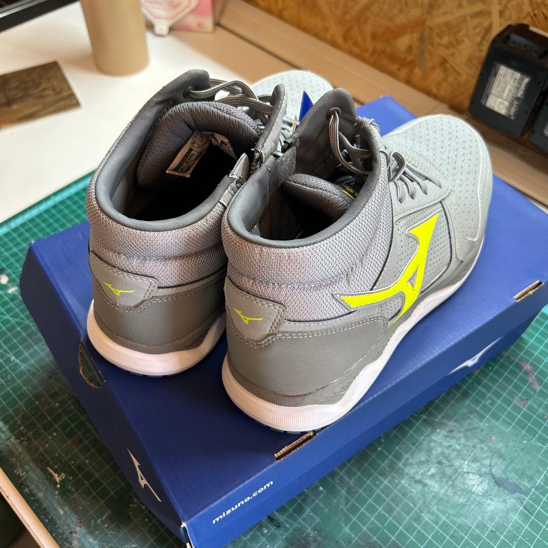Mizuno 安全靴 ハイカット グレー/イエロー