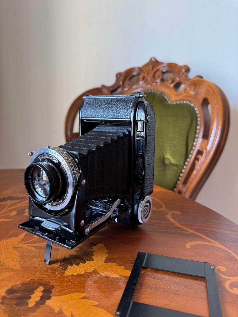 【希少・完動】Voigtländer Bessa 距離計付 蛇腹カメラ　マスク付