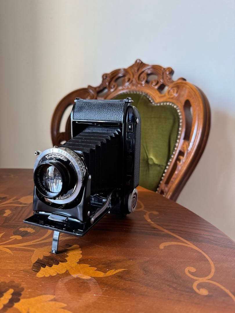 【希少・完動】Voigtländer Bessa 距離計付 蛇腹カメラ　マスク付