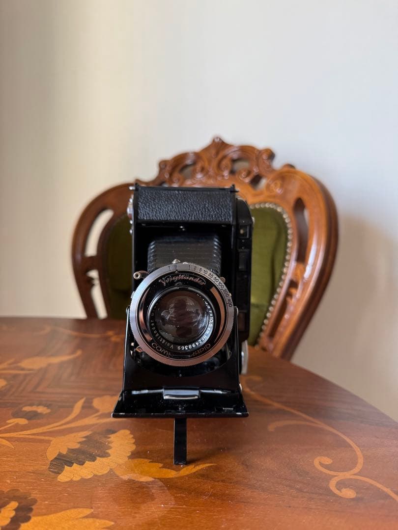 【希少・完動】Voigtländer Bessa 距離計付 蛇腹カメラ　マスク付