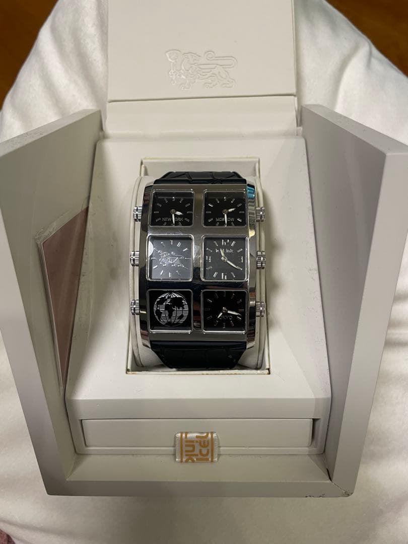 ice Link 多面時計 シルバー ブラック