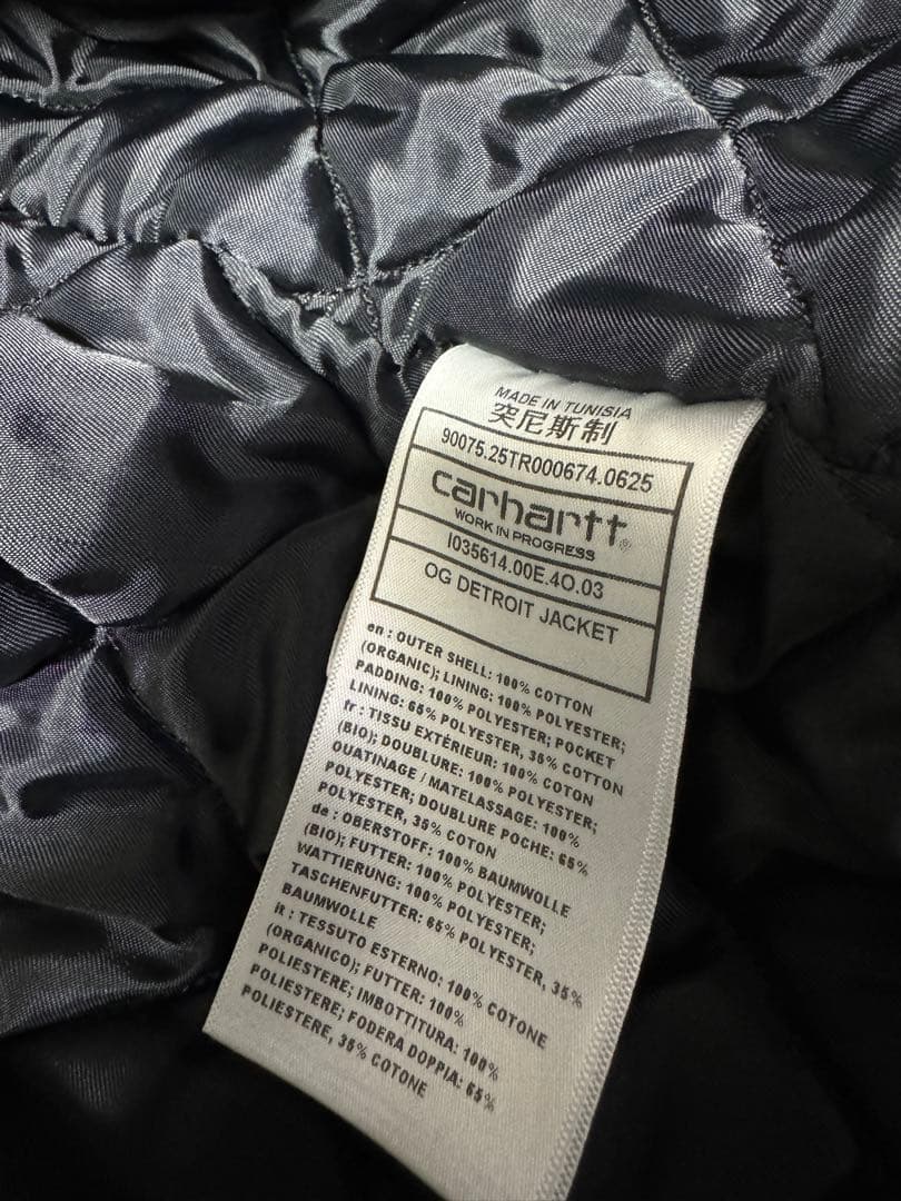 ワ*ー様 美品　カーハートWIP OGデトロイトジャケット ブラックストーンウォ