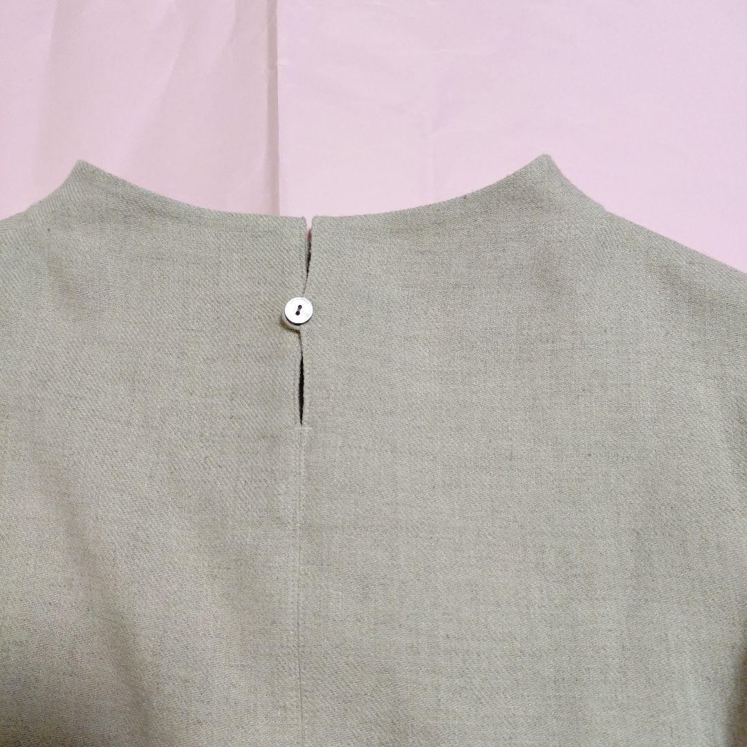 群言堂リネンウール刺繍袖プルオーバー