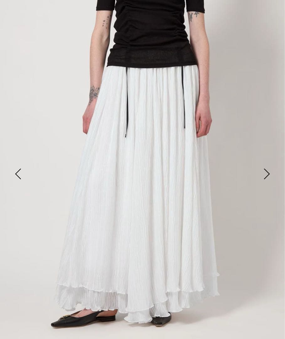 【NR】＊AEWEN MATOPH＊ダブルプリーツマキシスカート 38