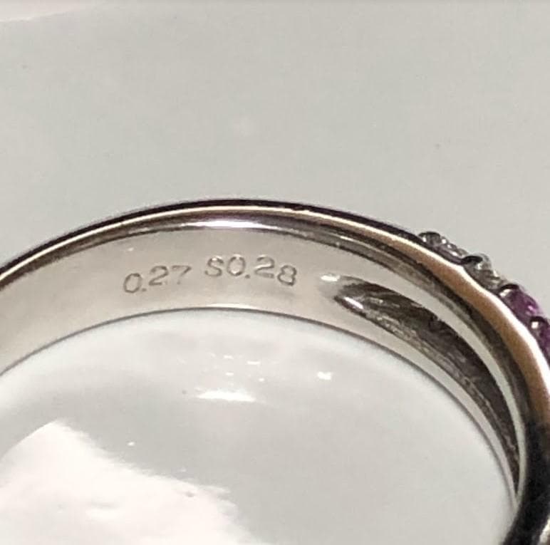 m*読様 ポンテヴェキオ　K18 WG　ダイヤ＆ピンクサファイア　フラワー　リン