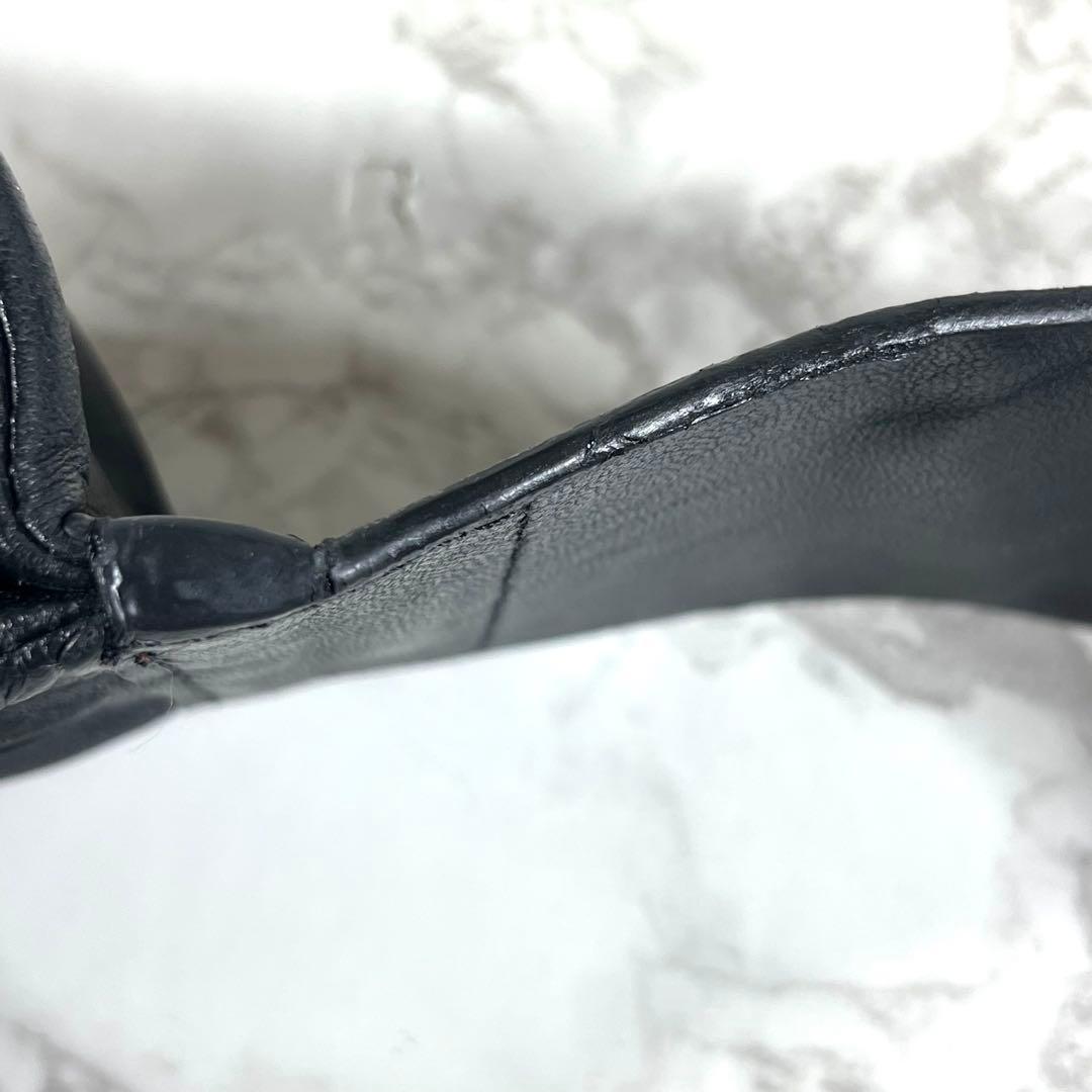 コ*モ様 COS コス ボディバッグ 羊革 プリーツベルトバッグ 黒 closs