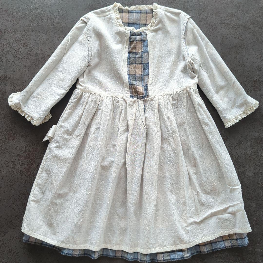 Amaia kids　6Y　116cm　チェック柄ワンピース　アマイアキッズ