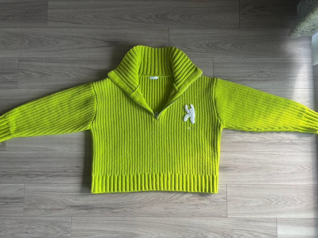 d'zzit ハーフジップリブニット S