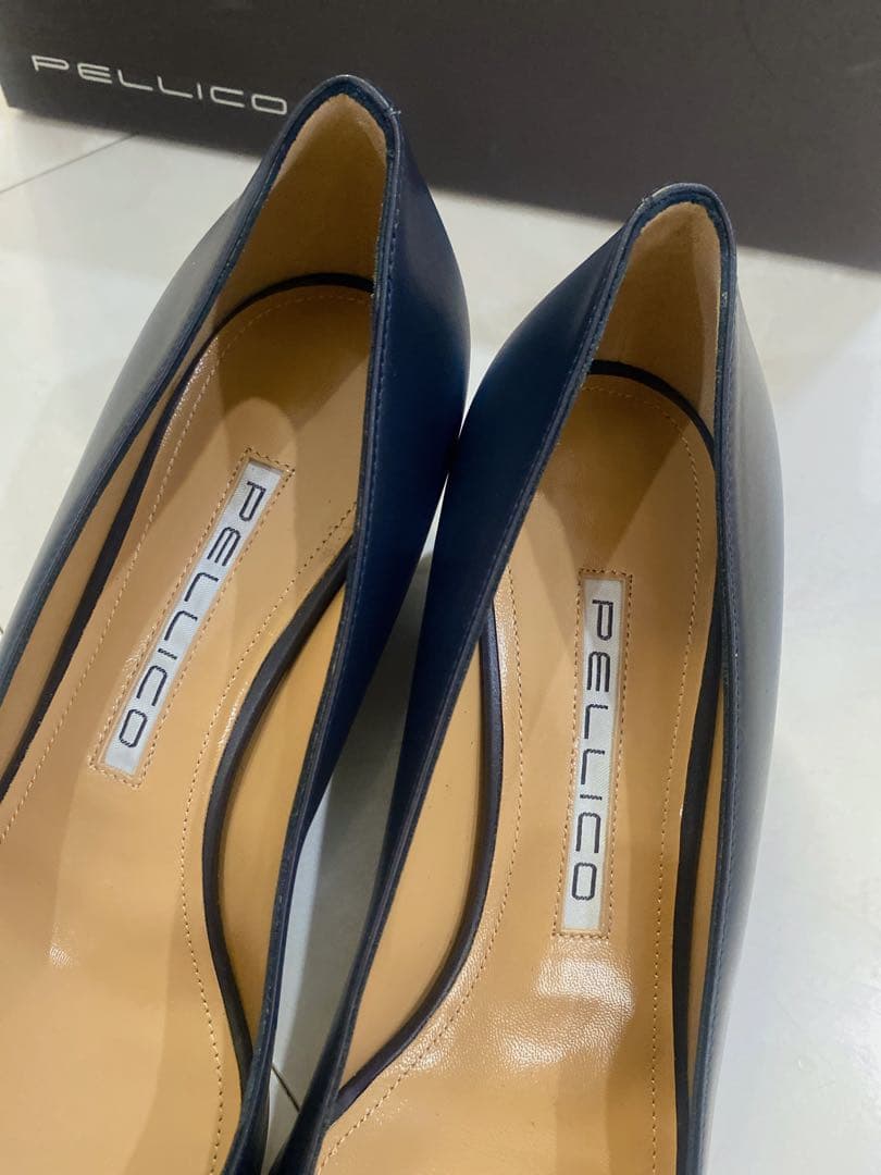 ペリーコ☆2025アネッリウェッジソールパンプス未使用ネイビー7.2万希少40