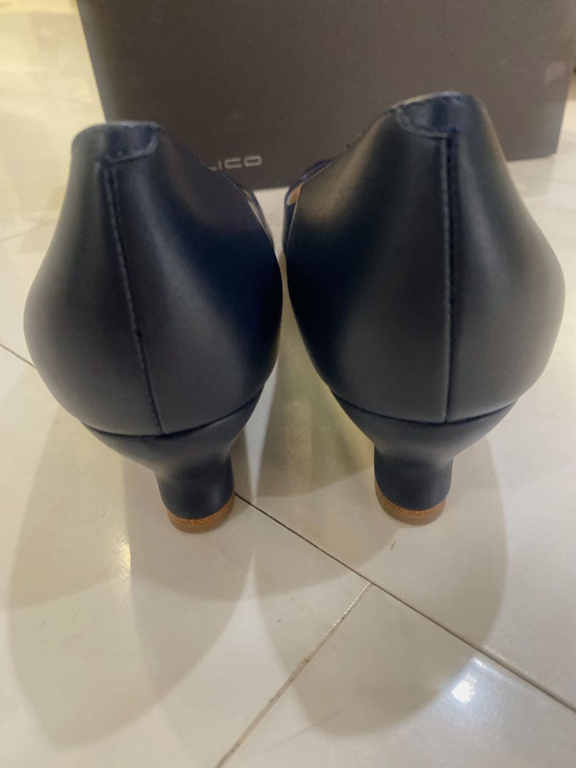 ペリーコ☆2025アネッリウェッジソールパンプス未使用ネイビー7.2万希少40