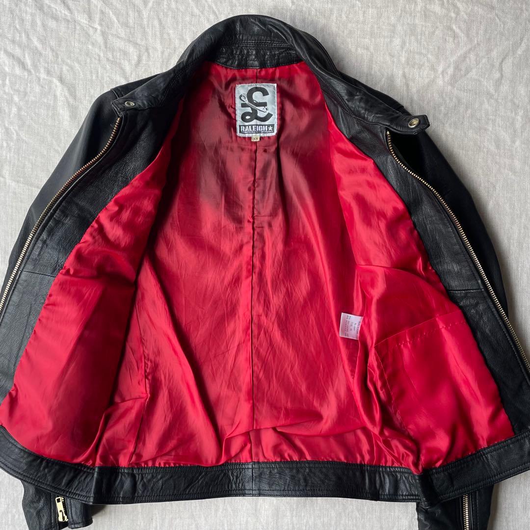 RALEIGH マックショウ 革ジャン レザージャケット ブラック ゴールド