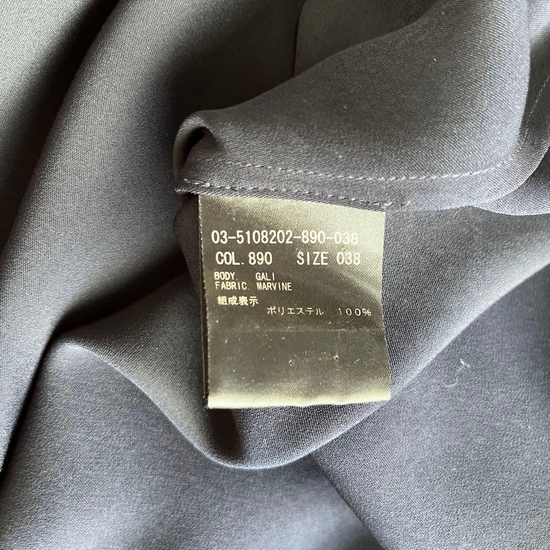 25SS セオリーリュクス　MARVINE GALI ブラウス 洗える　紺