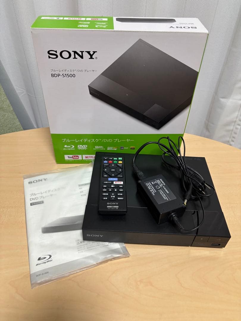 SONY BDP-S1500ブルーレイ/DVDプレーヤー　HDMIケーブル付き