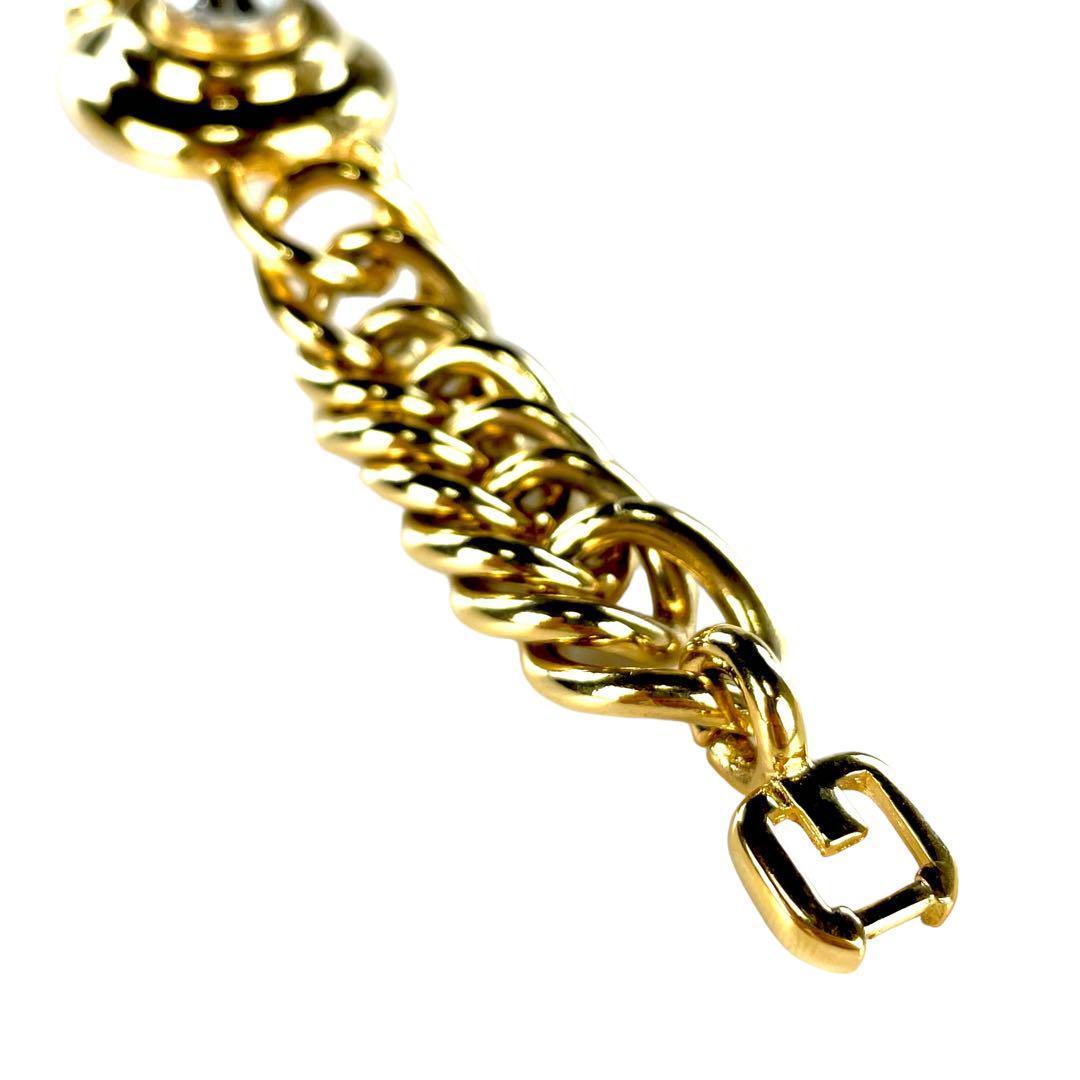 【圧倒的存在感】 GIVENCHY 90s ゴールド　ブレスレット 超大ぶり