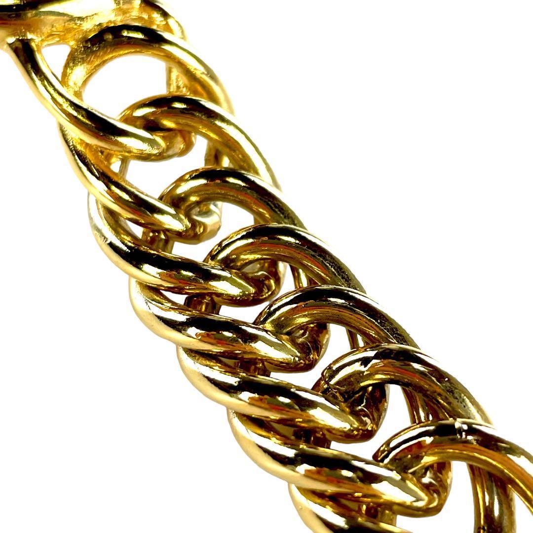 【圧倒的存在感】 GIVENCHY 90s ゴールド　ブレスレット 超大ぶり