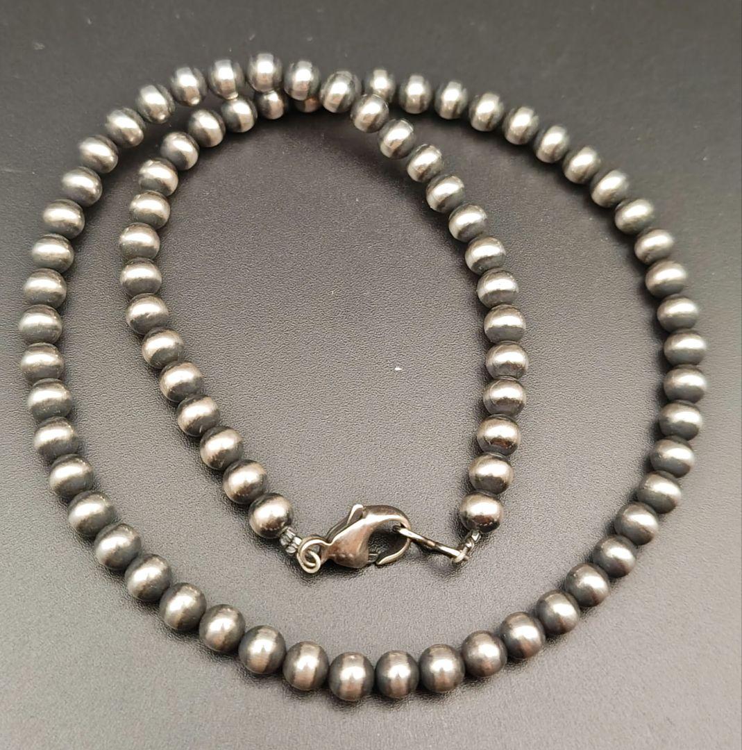 インディアンジュエリーナバホパールネックレス◎sterlingsilver925