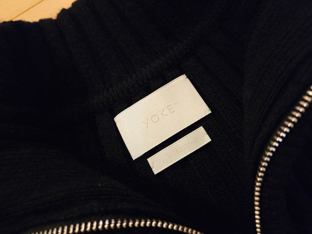 【新品】YOKE Wide Rib Highneck Zip Cardigan