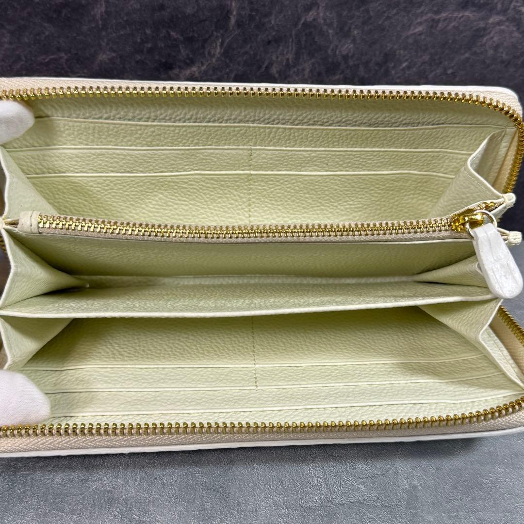 ヒマラヤ クロコダイル 長財布 本革 希少 メンズ レディース ホワイト