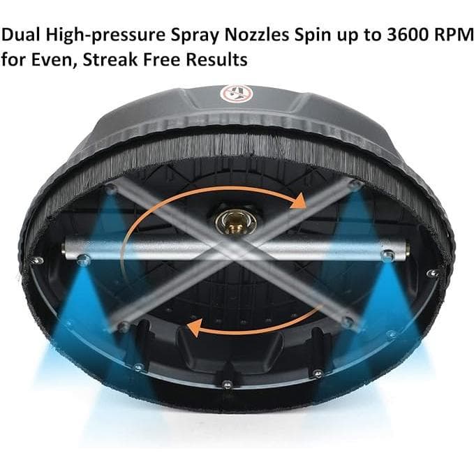 ステンレススチール 高圧洗浄クリーナー 15インチ 4000PSI ブラシ付き回