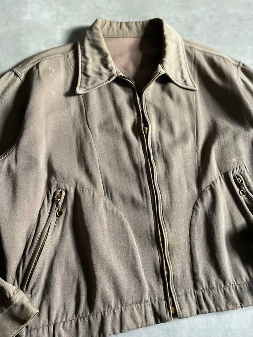 笹*川様 40s ウールギャバ スポーツジャケット 短丈 スポジャケ コの字