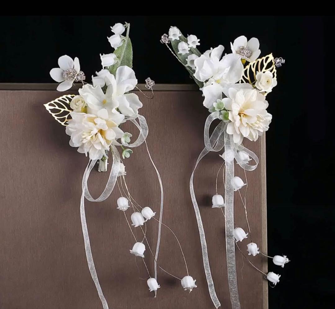 浴衣 Ｒちゃん着用 作り帯 ヘアアクセ 扇子 4点セット 即日発送可能