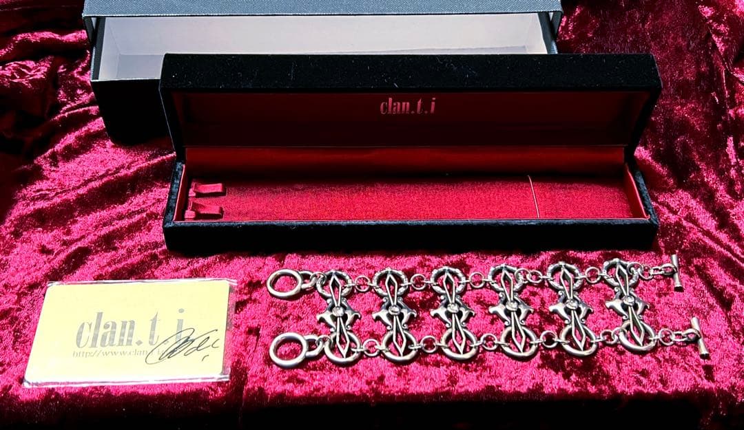 【激レア】clan.t.i シルバー 925 水晶 メンズ ブレスレット