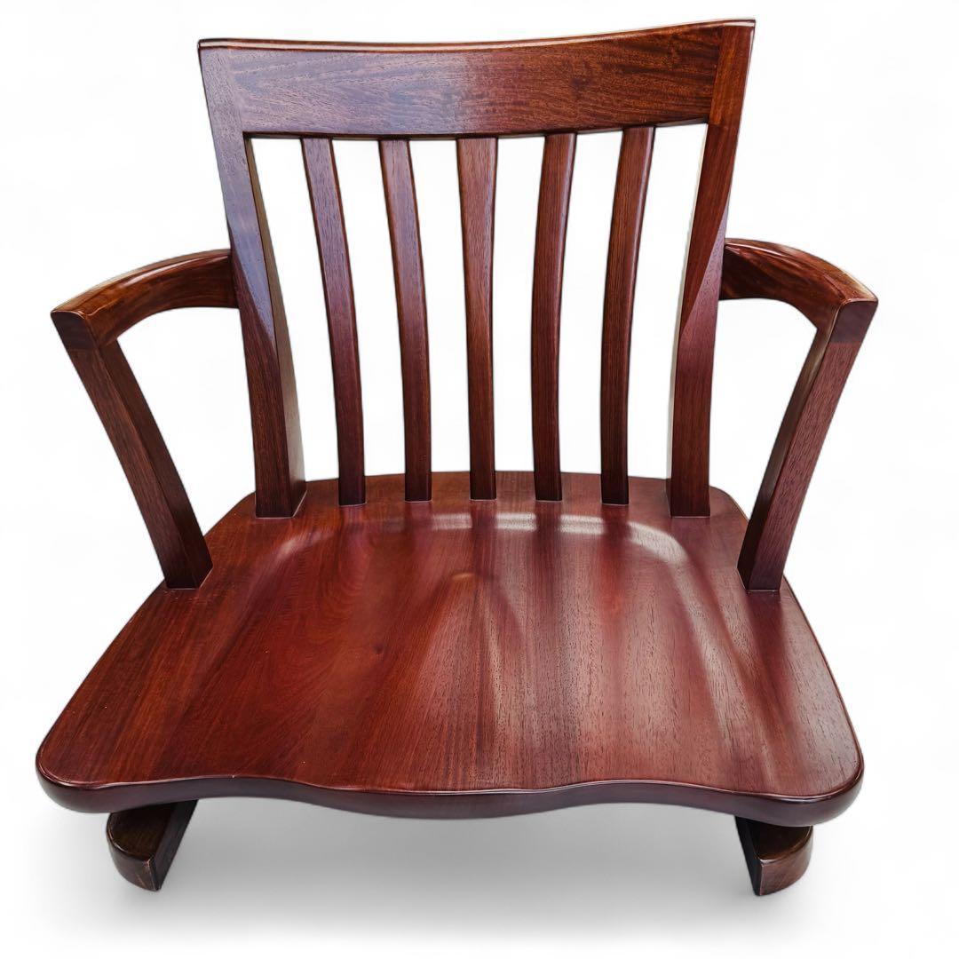 【良品】 大塚家具 ローチェア 回転式 座椅子 和風 モダン 天然木 2