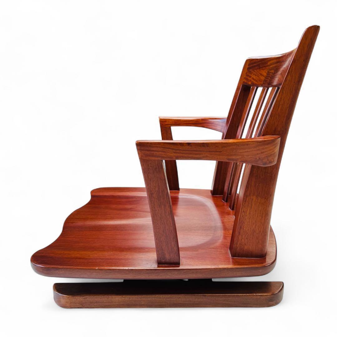 【良品】 大塚家具 ローチェア 回転式 座椅子 和風 モダン 天然木 2